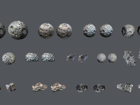 Asteroid set 3D मॉडल