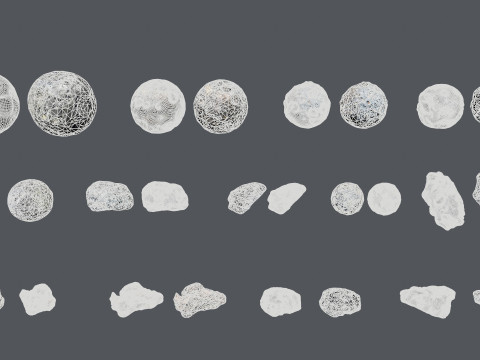 Asteroid set 3D मॉडल