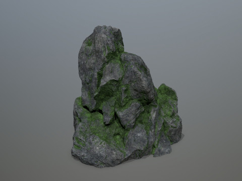 Old cliff rocks 3D-Modell