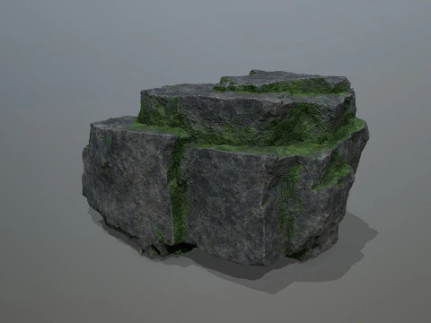 Old cliff rocks 3D Model