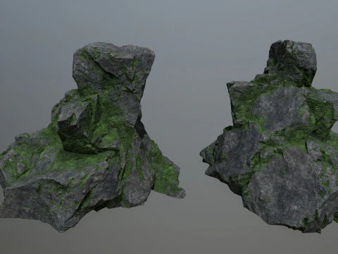 Old cliff rocks 3D Model