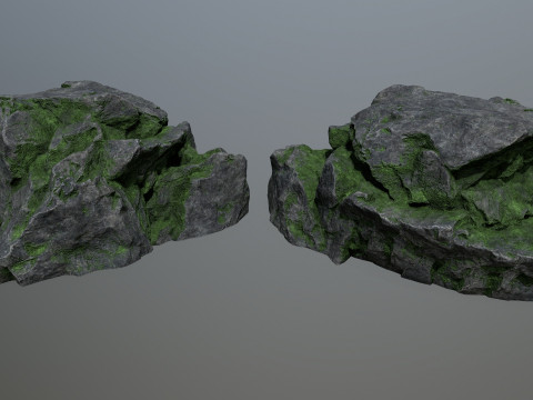 Old cliff rocks 3D-Modell