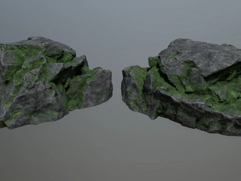 Old cliff rocks 3D Model