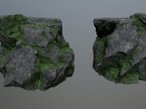 Old cliff rocks 3D-Modell