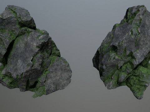 Old cliff rocks 3D-Modell