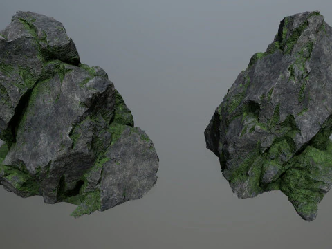 Old cliff rocks 3D Model