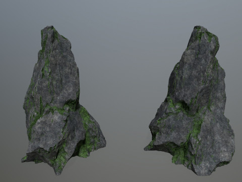 Old cliff rocks 3D-Modell