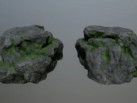 Old cliff rocks 3D Model