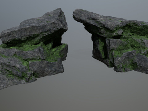 Old cliff rocks 3D-Modell