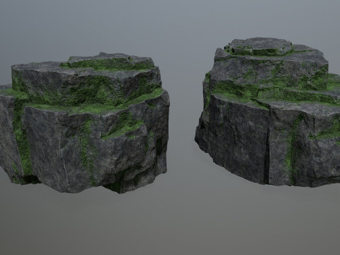 Old cliff rocks 3D-Modell
