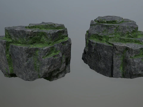 Old cliff rocks 3D Model