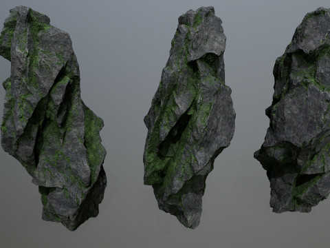 Old cliff rocks 3D-Modell