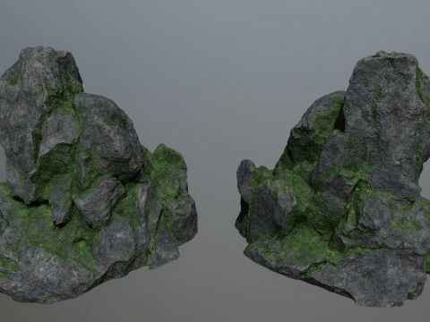 Old cliff rocks 3D Model