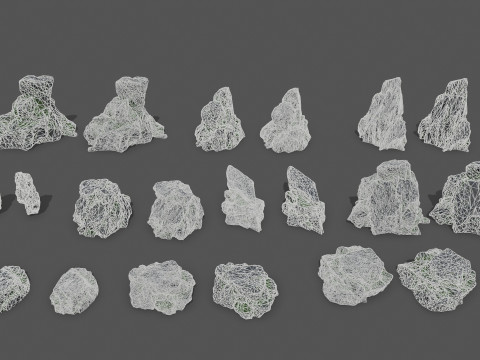 Old cliff rocks 3D-Modell