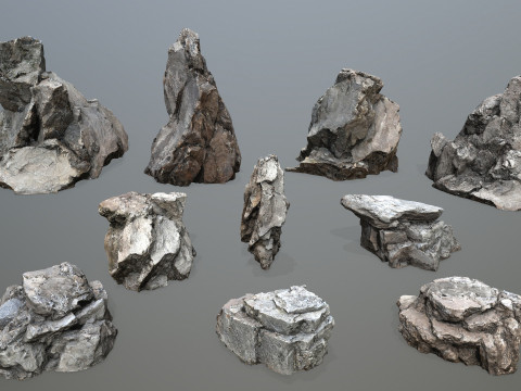 Old cliff rocks Modelo 3D