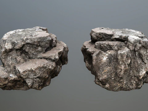 Old cliff rocks 3D Model