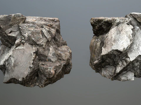 Old cliff rocks 3D Model