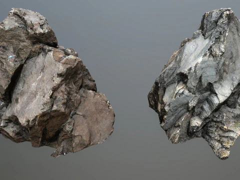 Old cliff rocks 3D Model