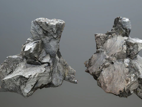 Old cliff rocks 3D Model