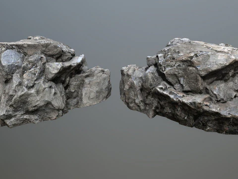 Old cliff rocks 3D Model