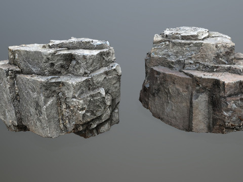 Old cliff rocks Modelo 3D