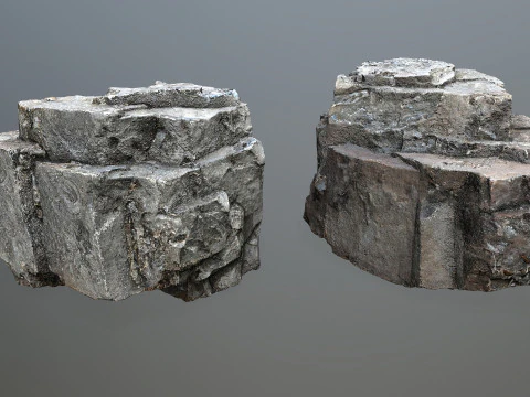 Old cliff rocks 3D Model
