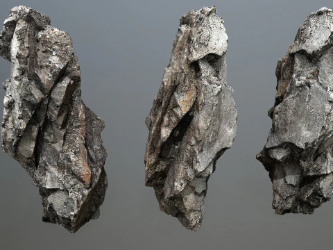 Old cliff rocks 3D Model