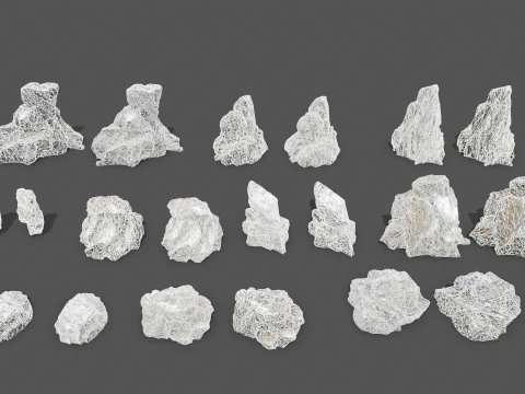 Old cliff rocks 3D Model
