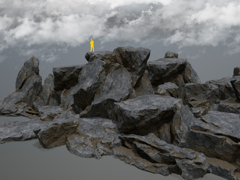 Cliff rocks Model 3D