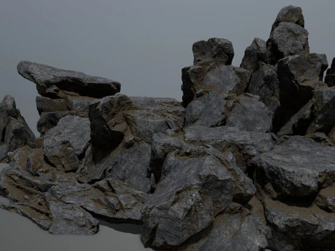 Cliff rocks 3D Model