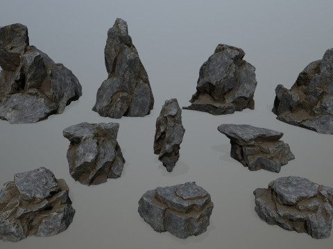 Cliff rocks Model 3D