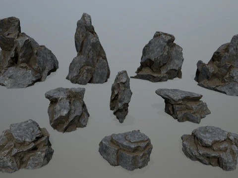 Cliff rocks 3D Model