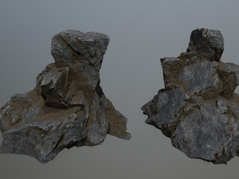 Cliff rocks Model 3D