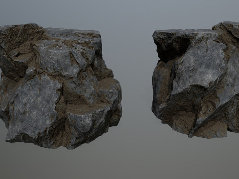 Cliff rocks Model 3D