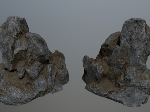 Cliff rocks Model 3D