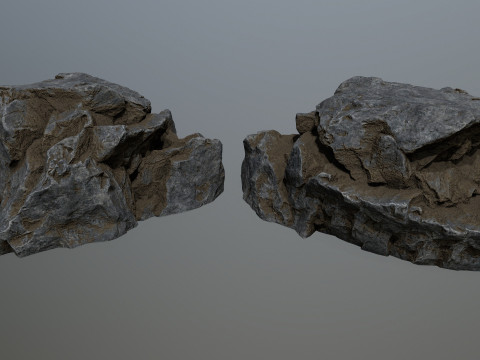 Cliff rocks Model 3D