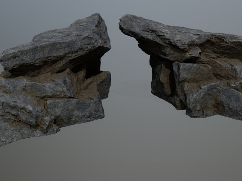 Cliff rocks Model 3D