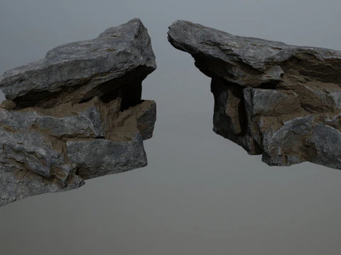 Cliff rocks 3D Model