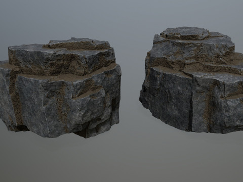 Cliff rocks Model 3D