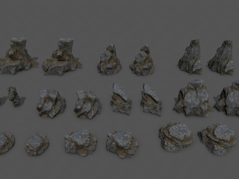 Cliff rocks Model 3D