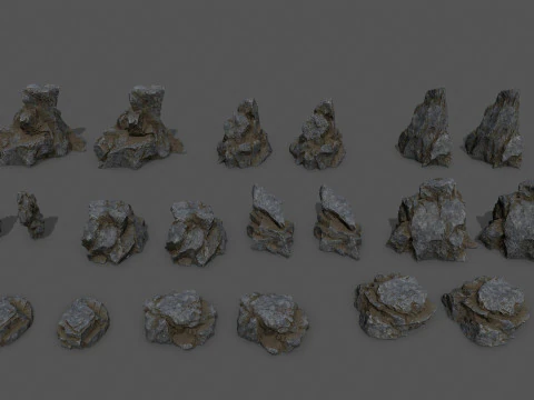 Cliff rocks 3D Model