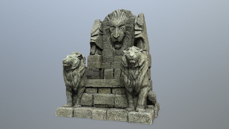 Lion Stone Throne Modèle 3D .c4d .max .obj .3ds .fbx .stl .blend 