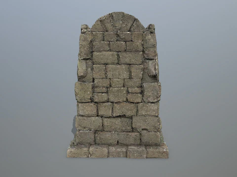 Lion Stone Throne 3D Model