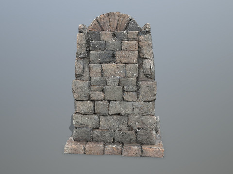 Lion Stone Throne 1 3D Model