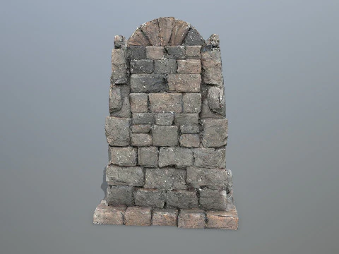 Lion Stone Throne 1 3D Model