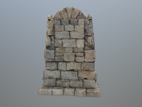 Lion Stone Throne 3 Modèle 3D