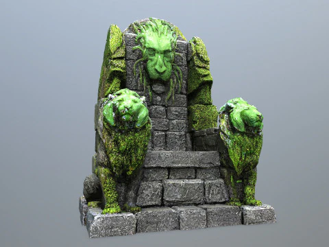 Lwi Kamienny Tron 4 Model 3D