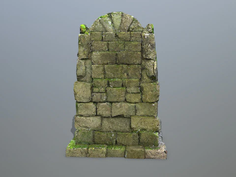 Lion Stone Throne 4 3D Model