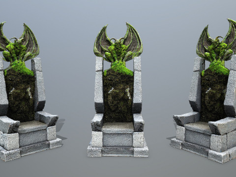 Devil Stone Throne Model 3D