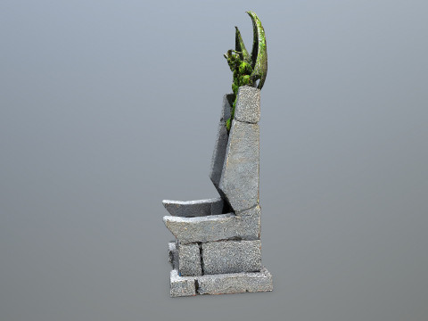 Devil Stone Throne Model 3D